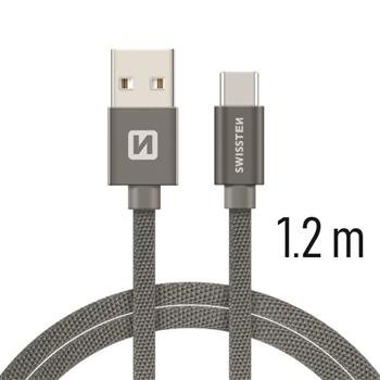 Swissten Textile Универсальный Quick Charge 3.1 USB-C USB Кабель данных 1.2м