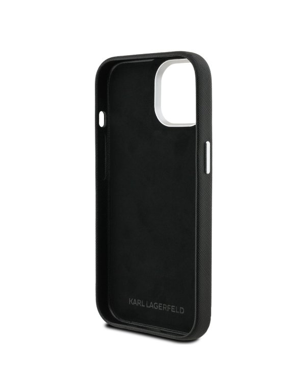 Karl Lagerfeld Grained PU K&CH Heads Case Чехол для Apple iPhone 15