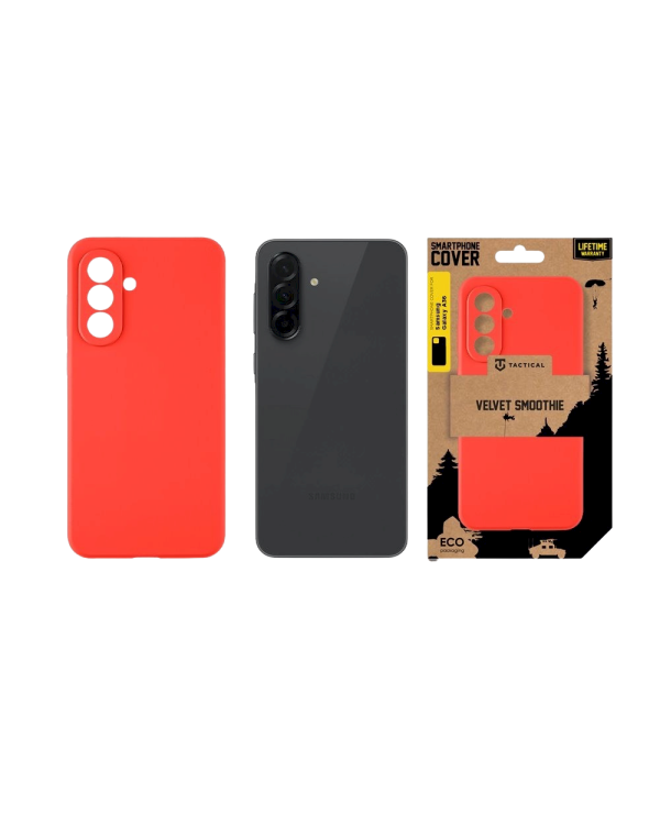 Tactical Velvet Smoothie Cover Защитный чехол для Samsung Galaxy A36 5G / красный