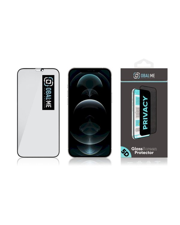 Дополнительное изображение книги «OBAL:ME Privacy 5D Glass Screen Protector Защитное стекло для Apple iPhone 12 Pro Max / чёрный»