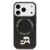 Karl Lagerfeld PU Karl and Choupette Heads Pins MagSafe Защитный чехол для iPhone 17 Pro / чёрный