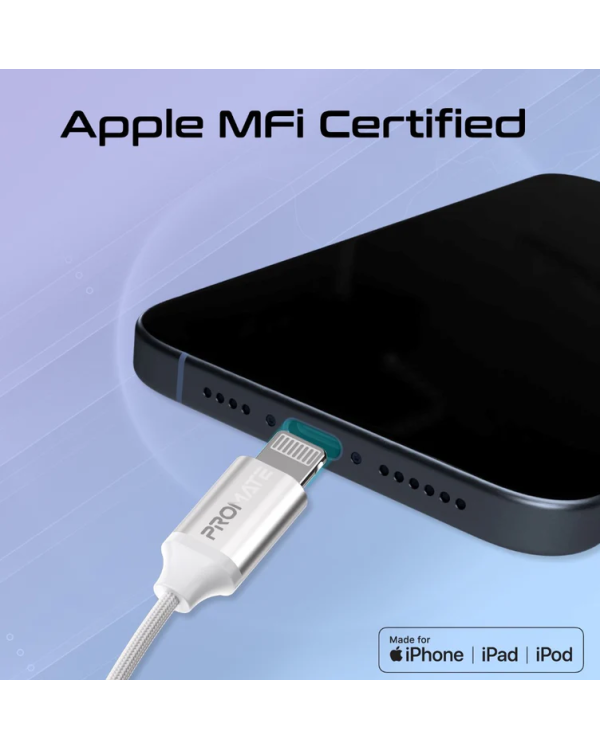 Promate MonoPod Ergonomic Mono MFI Certified In-Ear Проводные наушники Lightning / 1.3m