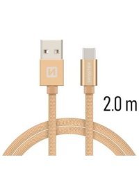 Swissten Textile Универсальный Quick Charge 3.1 USB-C USB Кабель данных 2м
