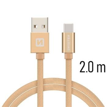 Swissten Textile Универсальный Quick Charge 3.1 USB-C USB Кабель данных 2м