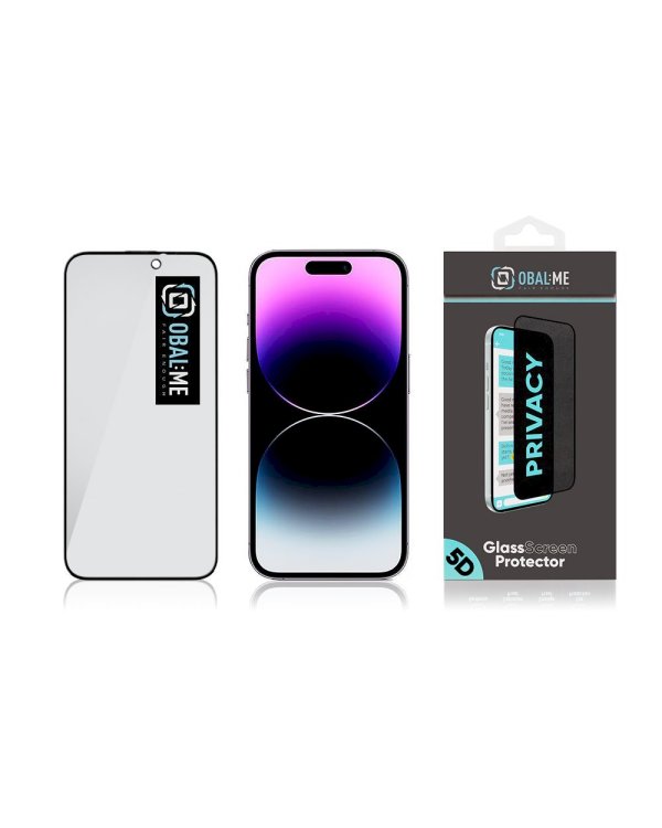 Дополнительное изображение книги «OBAL:ME Privacy 5D Glass Screen Protector Защитное стекло для Apple iPhone 14 Pro / чёрный»