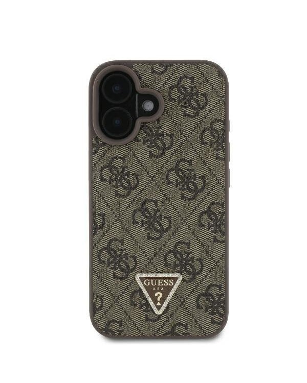 Guess Leather 4G Triangle Strass Защитный Чехол для Apple iPhone 16