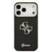 Guess PU Grained 4G Logo Stand Camera Frame Case Защитный чехол для iPhone 17 Pro Max / чёрный