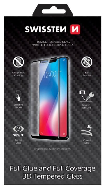 Обложка книги «Swissten Ultra Durable Full Face / Full Glue Tempered Glass Защитное стекло Apple iPhone 6 / 6S Черное»