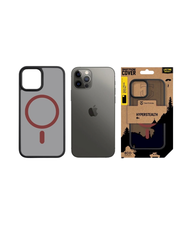 Дополнительное изображение книги «Tactical MagForce Hyperstealth 2.0 Cover Защитный чехол для iPhone 12/12 Pro / чёрный/красный»