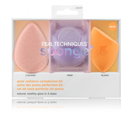 Real Techniques Sponge+ Glow Radiance Complexion Kit Набор губок для макияжа 3 pcs