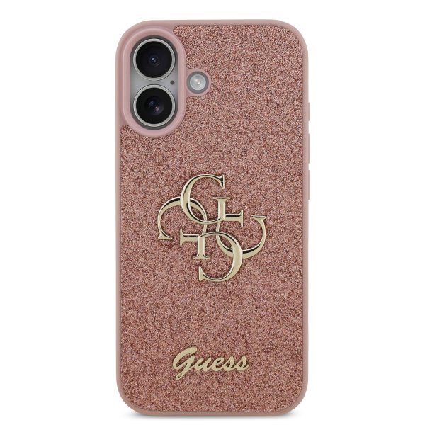 Обложка книги «Guess PU Fixed Glitter 4G Metal Logo Case Чехол для Apple iPhone 17»