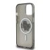 Karl Lagerfeld IML Glitter Karl and Choupette Sketch MagSafe Защитный чехол для iPhone 15 / чёрный