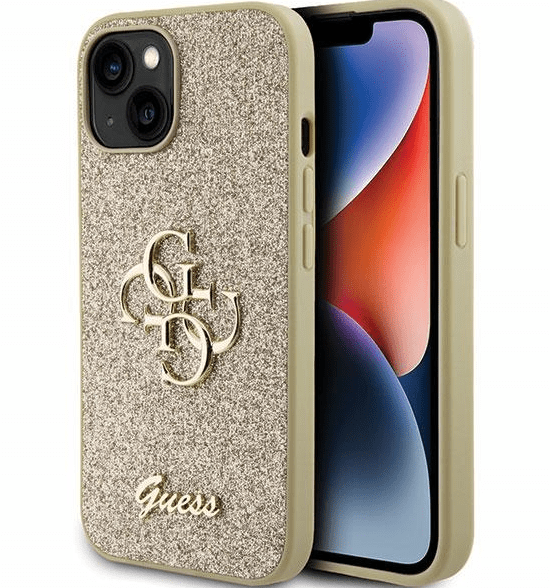 Guess Fixed Glitter Big Case Защитный Чехол для Apple iPhone 15