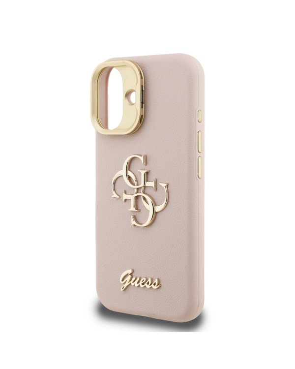 Guess PU Grained 4G Logo Stand Camera Frame Case Чехол для Apple iPhone 16