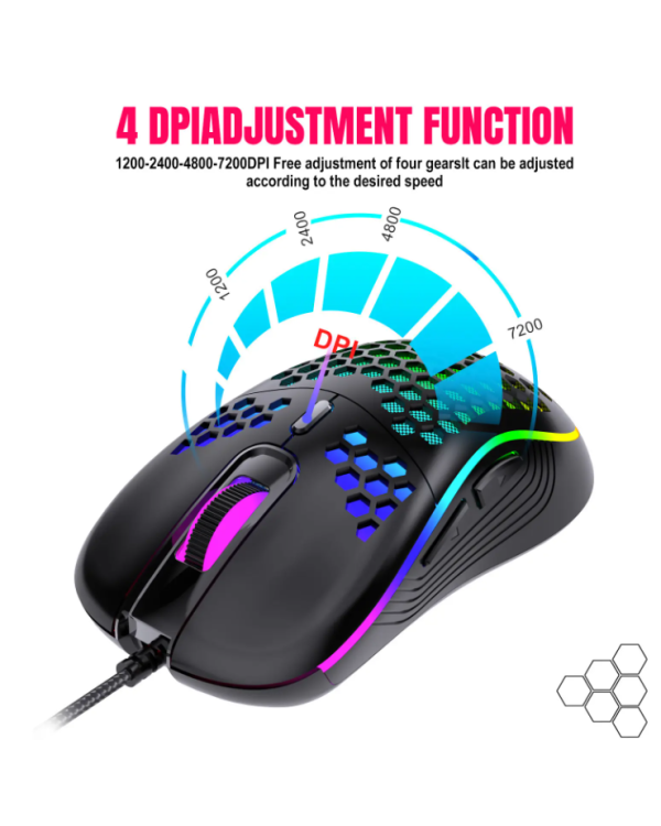 RoGer S4 Проводная игровая мышь DPI 7200 / RGB