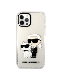 Karl Lagerfeld IML Glitter Karl and Choupette NFT Защитный чехол для iPhone 12/12 Pro / прозрачный