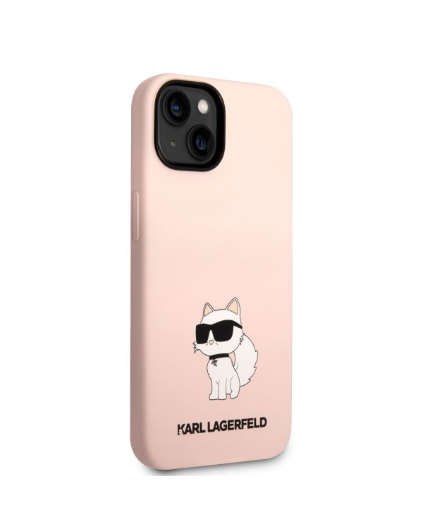 Karl Lagerfeld Liquid Silicone Choupette NFT Защитный чехол для iPhone 14 Plus / розовый