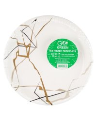 Go Green Бумажные Tарелки 22см 10шт
