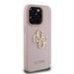 Guess PU Grained 4G Metal Logo Case Защитный чехол для iPhone 15 Pro / розовый