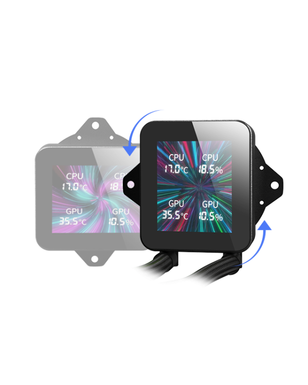 Mars Gaming MLVISION240W Liquid Cooling System with 360º LCD / TDP up to 500W