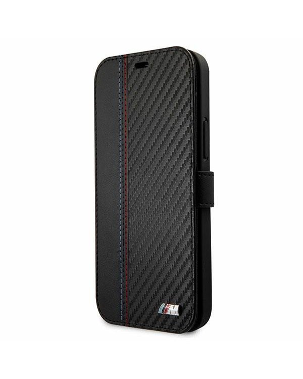 BMW BMFLBKP12MMCARBK M Collection Carbon Book Case Чехол для телефона Apple iPhone 12 / 12 Pro