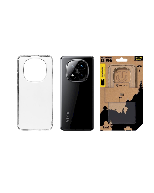 Tactical TPU Cover Защитный чехол для Xiaomi Redmi Note 14 Pro+ 5G / прозрачный