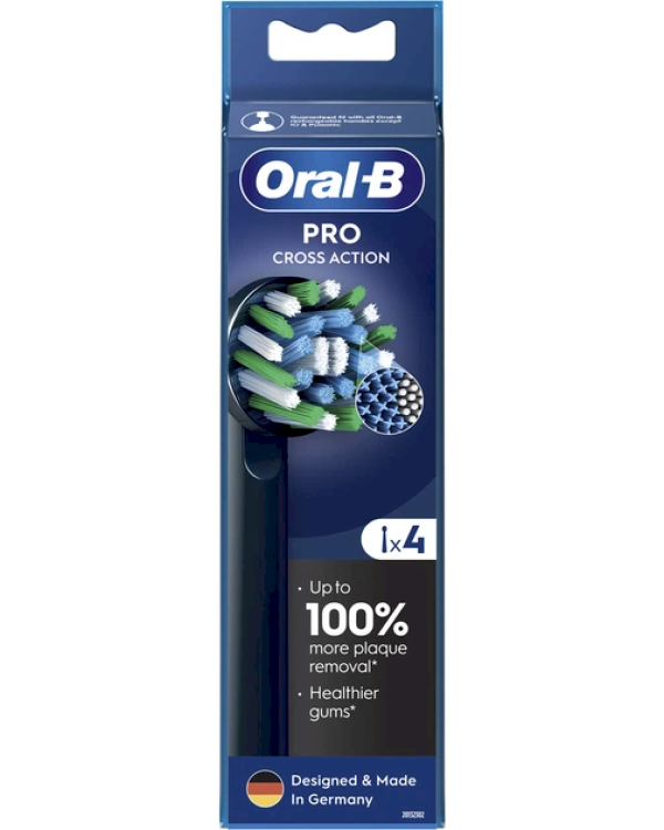 ORAL-B EB50BRB CrossAction Сменные Насадки Для Зубной Щётки Черные 4 шт.