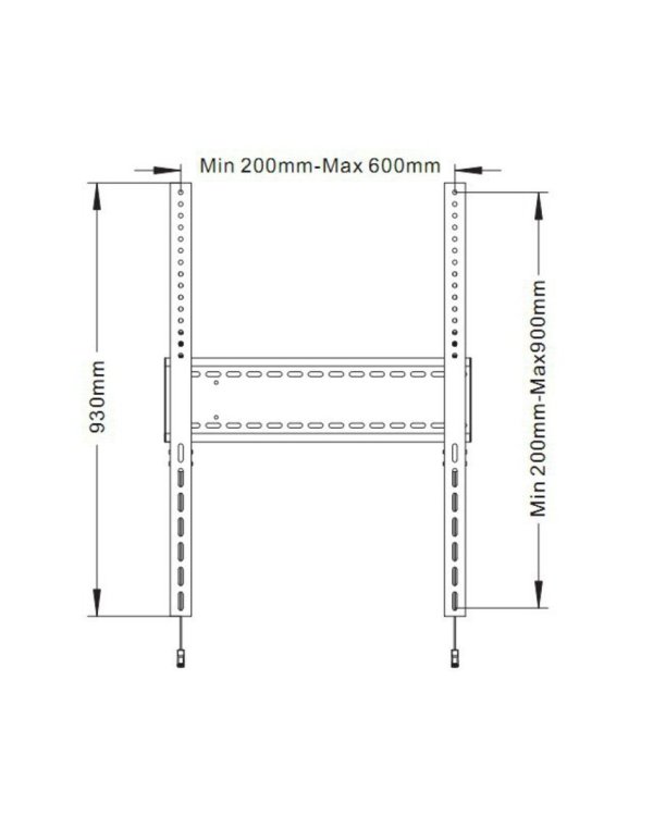 Multibrackets MB-0940 Настенный фиксированный ТВ кронштейн до 110" / 125kg