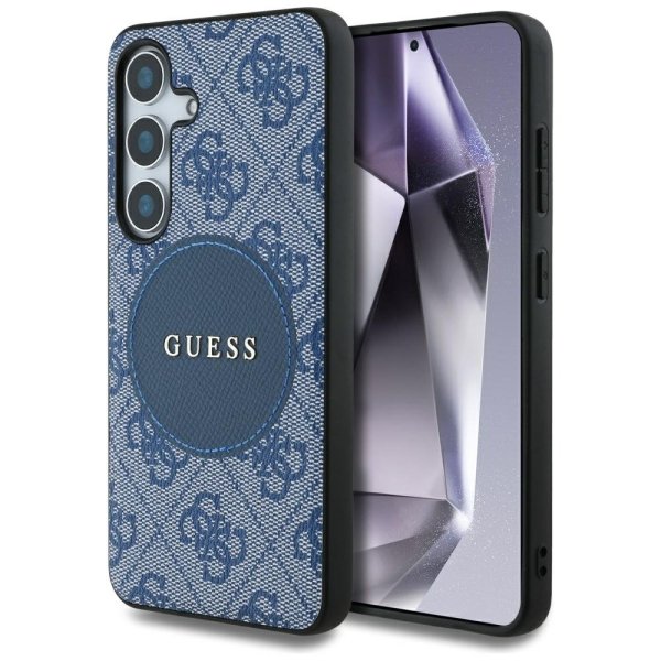 Guess 4G Round Patch Classic Logo MagSafe Case Чехол для Samsung Galaxy S25