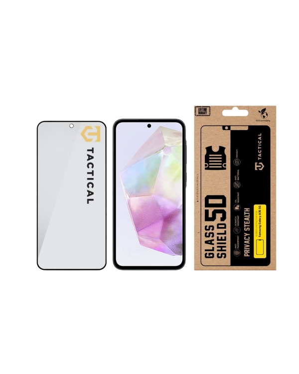 Tactical Glass Shield Privacy Stealth 5D Защитное стекло для Samsung Galaxy A35 5G / чёрный