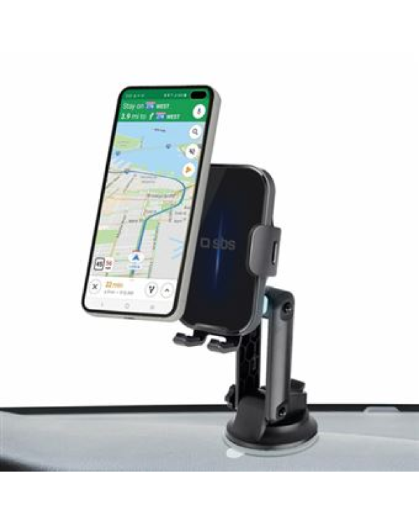 SBS Универсальный держатель для телефона 7" с беспроводным зарядным устройством 15W