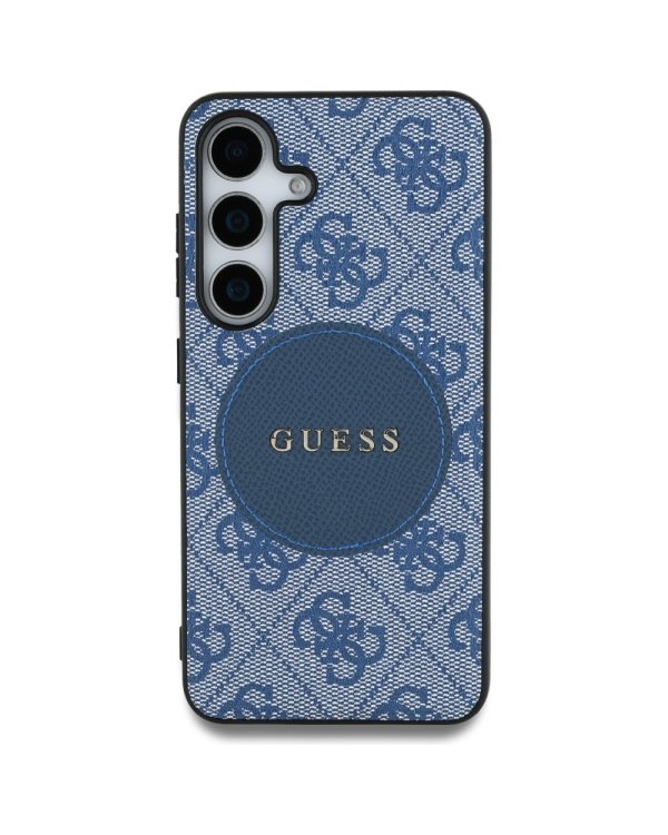 Guess 4G Round Patch Classic Logo MagSafe Case Чехол для Samsung Galaxy S25 Plus