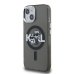 Karl Lagerfeld IML Glitter Karl and Choupette Sketch MagSafe Защитный чехол для iPhone 15 / чёрный