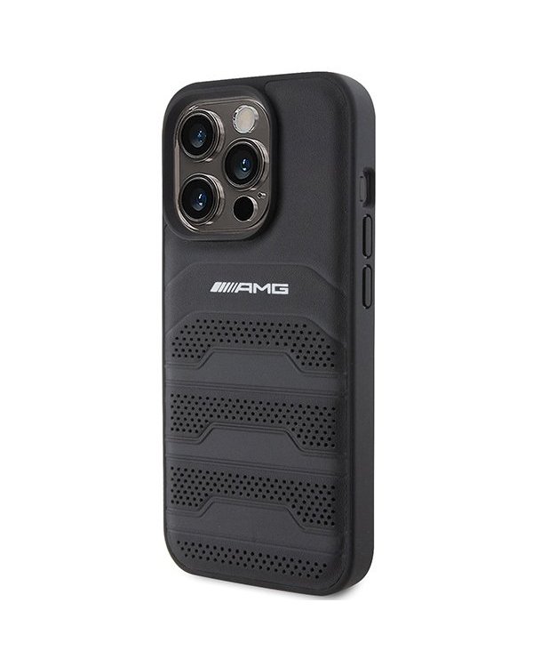 AMG Leather Debossed Lines Back Case Защитный Чехол для Apple iPhone 15 Pro