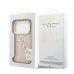 Guess PU Grained 4G Logo Stand Camera Frame Case Защитный чехол для iPhone 17 Pro / розовый