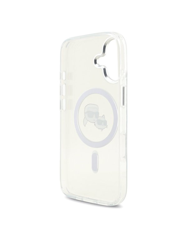 Karl Lagerfeld IML K&CH Heads Metal Frame MagSafe Case Защитный чехол для iPhone 17 / прозрачный
