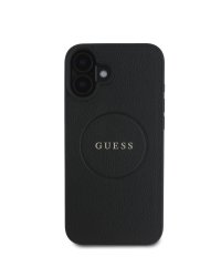 Guess PU Grained Classic Logo MagSafe Case Защитный чехол для iPhone 16 / чёрный