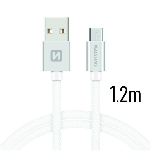 Swissten Textile Универсальный Micro USB Кабель данных 1.2m