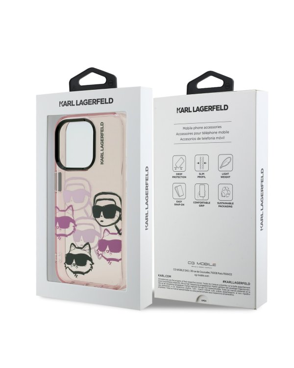 Karl Lagerfeld IML Multi K&CH Heads Case Чехол для Apple iPhone 15 Pro