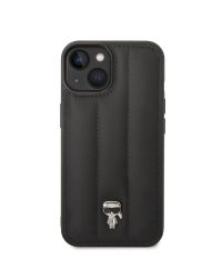 Karl Lagerfeld Quilted Puffy Ikonik Logo Case Защитный чехол для iPhone 14 Plus / чёрный