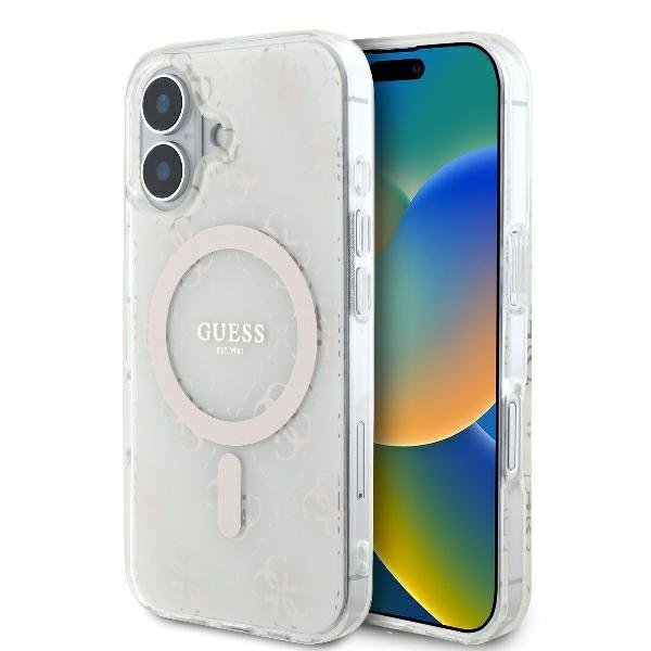 Guess IML 4G Background MagSafe Защитный Чехол для Apple iPhone 16