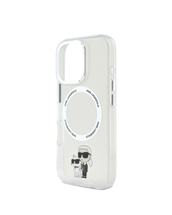 Karl Lagerfeld IML Karl and Choupette MagSafe Case Защитный чехол для iPhone 16 Pro Max / прозрачный