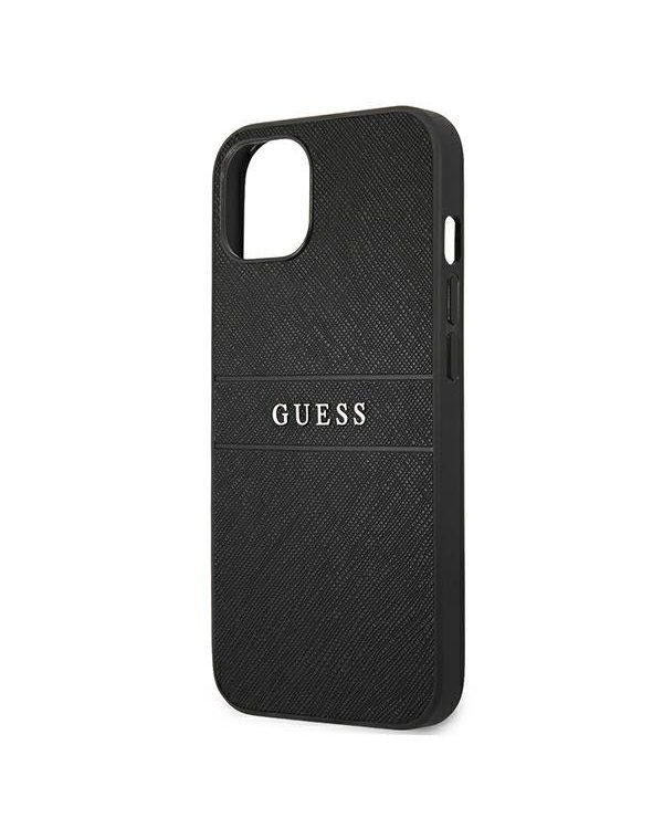Guess GUHCP13SPSASBBK Saffiano Stripe Back Case Чехол для Apple iPhone 13 Mini Черный