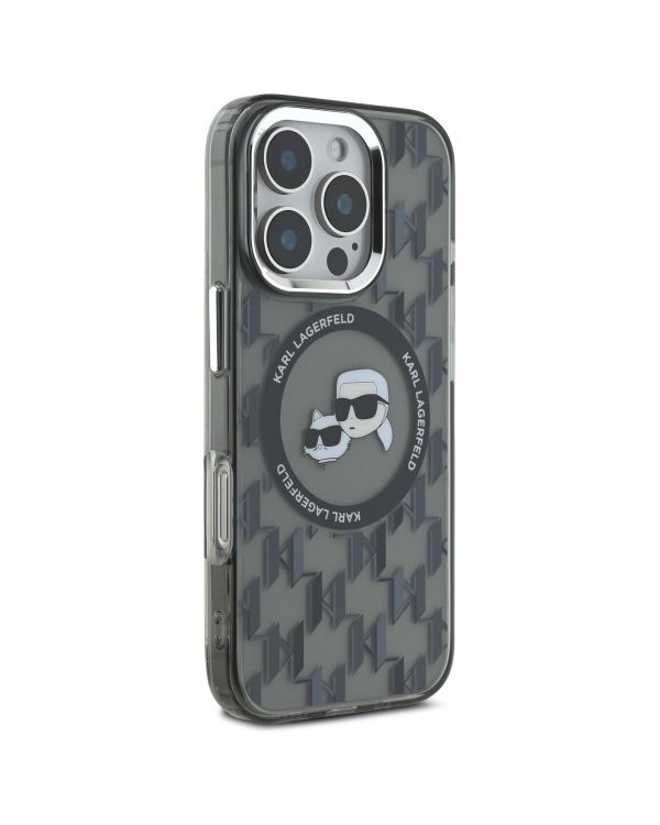 Karl Lagerfeld Hard IML Monogram Karl&Choupette Head MagSafe Case Чехол для Apple iPhone 16 Pro