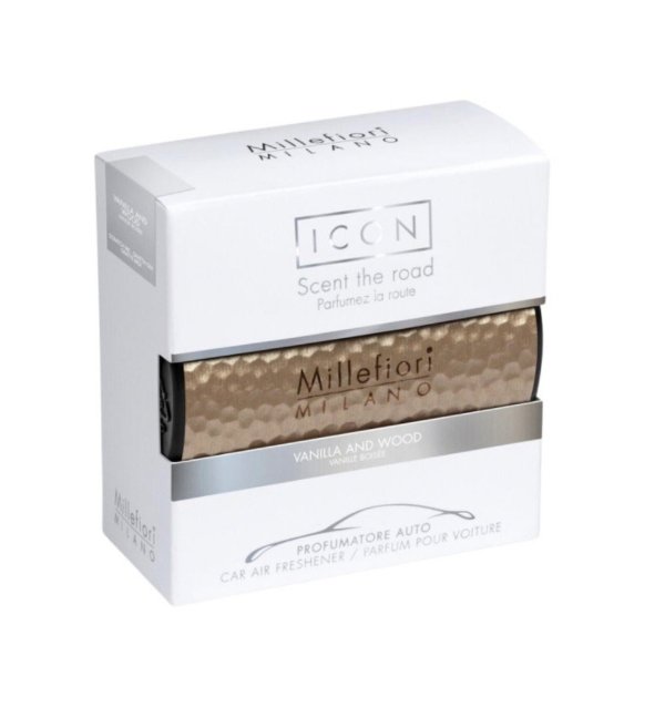 Millefiori Milano Icon Ароматизатор Для Машины Vanilla & Wood Metal