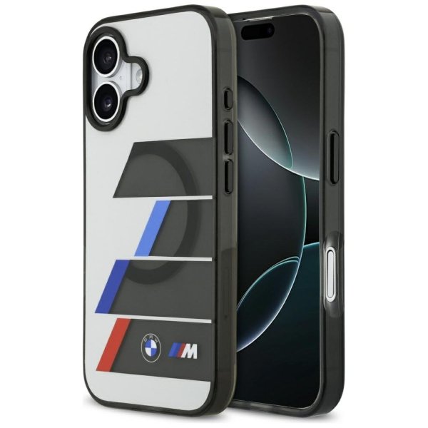 BMW M IML Metal Buttons Tricolor Lines MagSafe Case Защитный Чехол для Apple iPhone 17