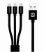 Swissten Textile Universal 3in1 USB-C / Lightning Data MFI / MircoUSB-кабель / 1.2м