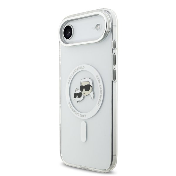 Karl Lagerfeld IML K&CH Heads Metal Frame MagSafe Case Защитный чехол для iPhone Air / прозрачный
