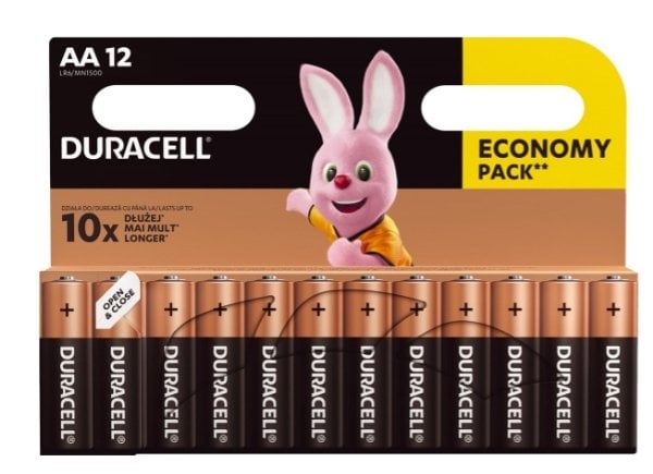 Duracell AA / MN1500 Alkaline LR6 1.5V Батарейки 12шт.