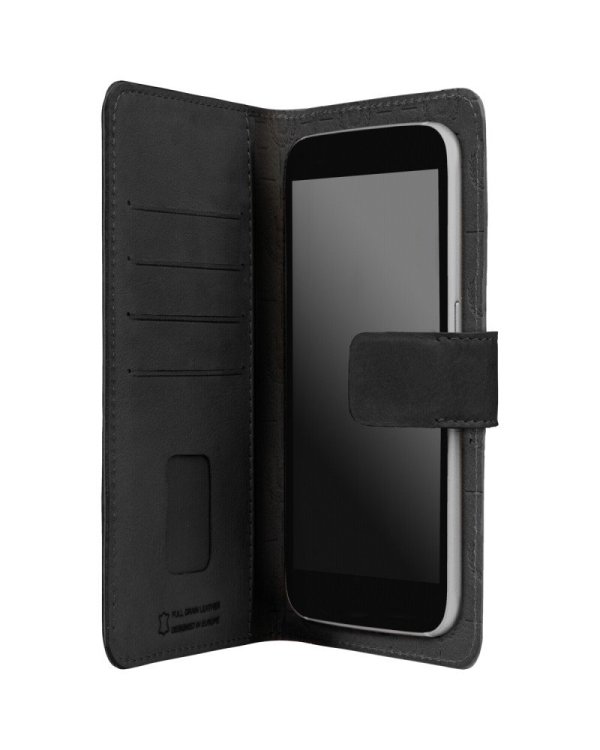 Bugatti L Кожанный Чехол - Кошелек для Универсальных Устройств 5.1-6'' (7.5 х 15.5 cm) Черный